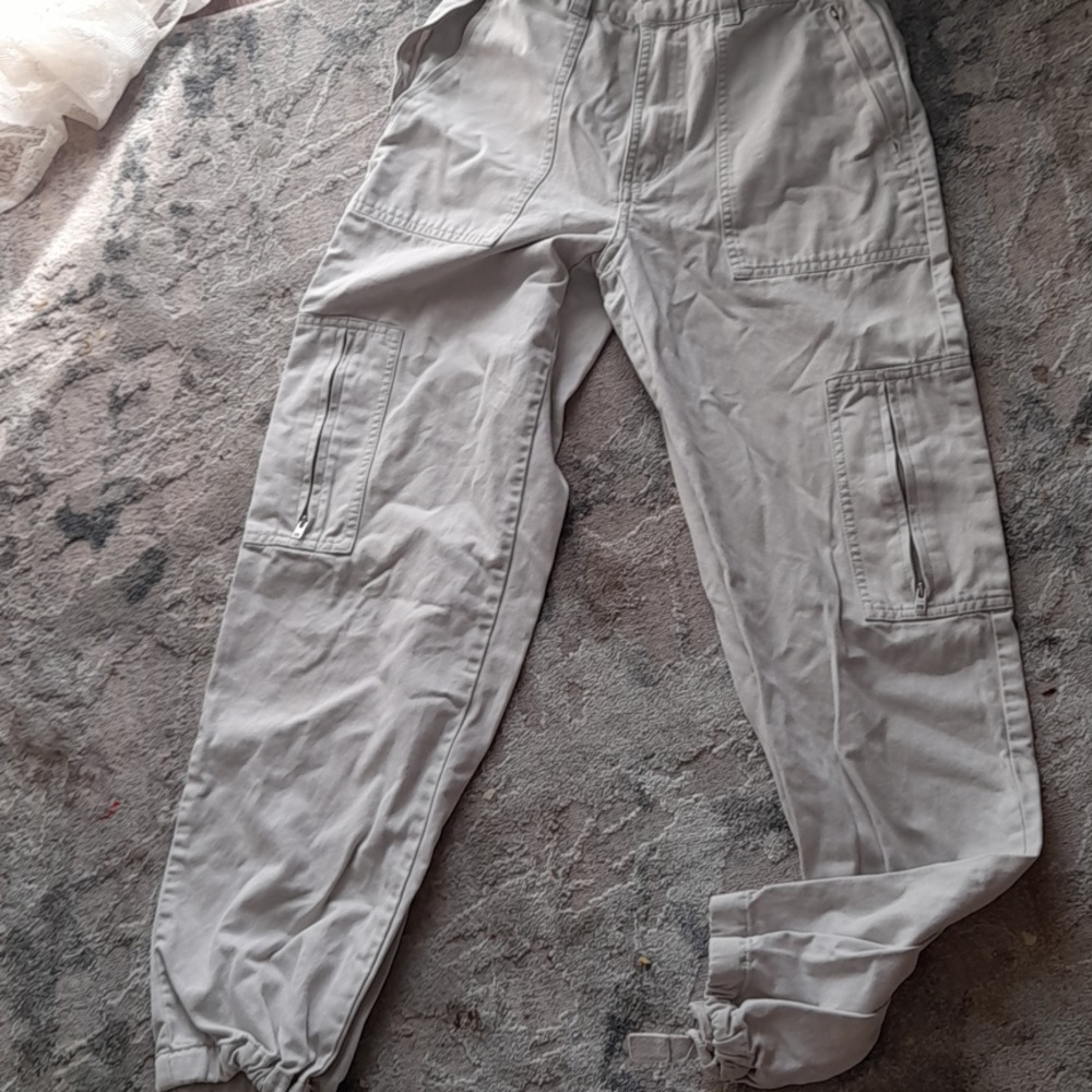 TNA Womens  Cargo Joggers - Light Gray